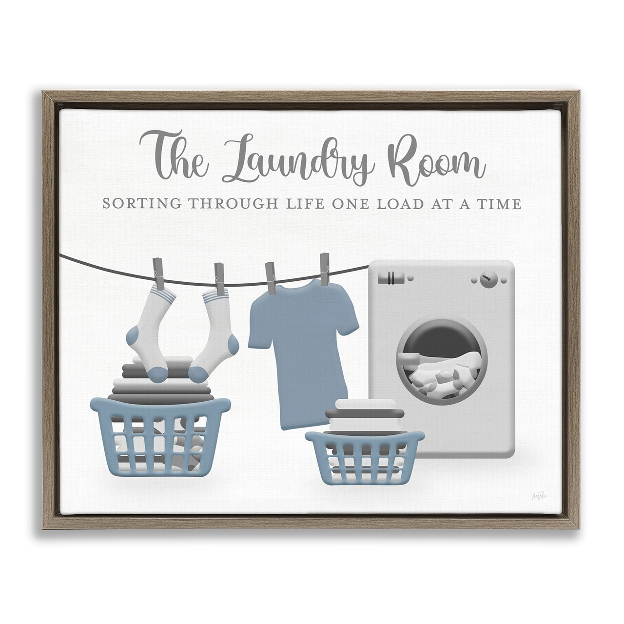 Stupell Industries Laundry Sorting Through Life Floating Frame By Natalie Carpentieri